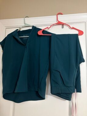 Figs Deep Teal Medical Scrub Top and Pants